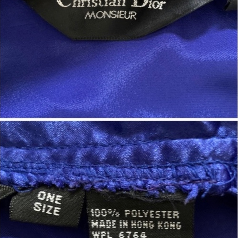 Christian Dior Monsieur Long Sapphire Blue Satin Robe - Picture 2 of 3